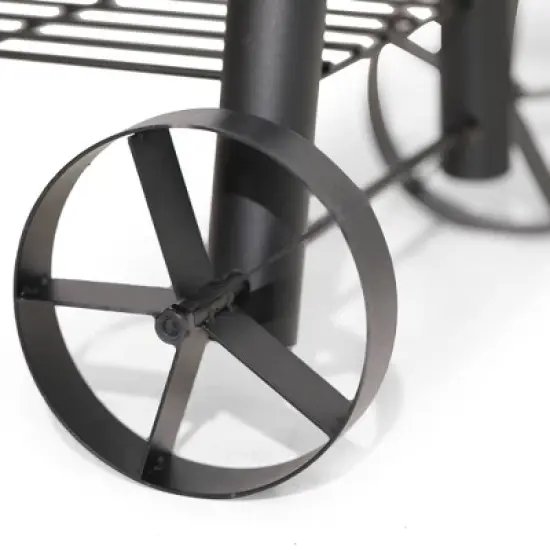 Captiva Designs E02GR006 Offset Charcoal Smoker - Black image {9}