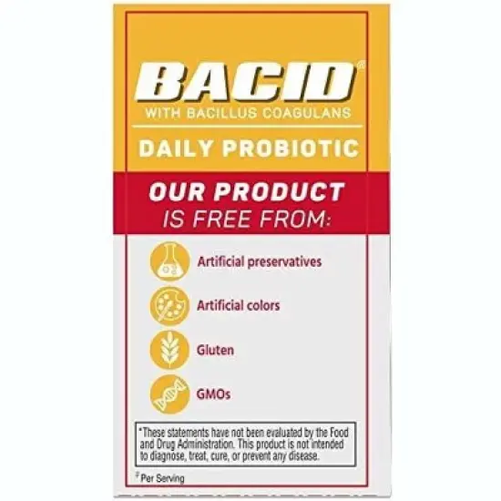 Bacid Daily Probiotic Capsules with Bacillus Coagulans Dietary Supplement 100 ct image {5}
