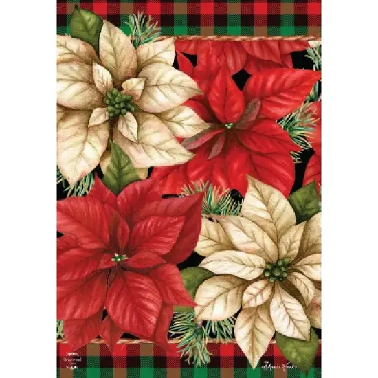 Briarwood Lane Garden Flag 12x18 For Outdoor Christmas Poinsettia For Christmas Garden Flag Flags For Outside image {4}
