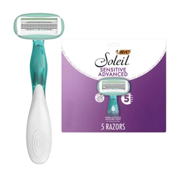 BiC Soleil Sensitive Advanced 5-Blade Women's Disposable Razors image {10}