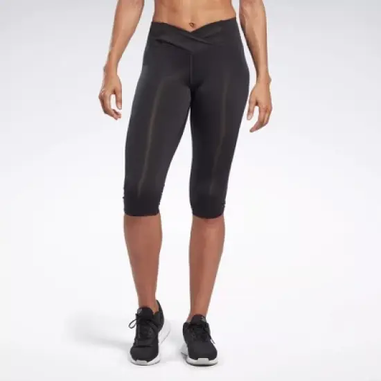 Reebok Workout Ready Basic Capri Tights Womens Athletic Pants image {6}