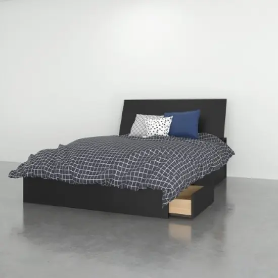 Epik 3 Drawer Storage Bed with Headboard Black - Nexera image {5}