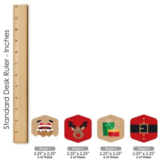 Big Dot of Happiness Jolly Santa Claus - Christmas Party Scavenger Hunt - 1 Stand and 48 Game Pieces - Hide and Find Game image {7}