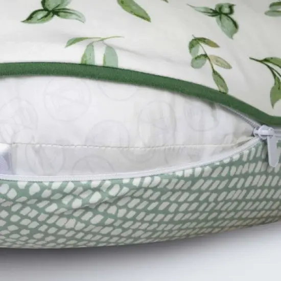 Boppy Organic Original Support Nursing Pillow Cover - Green Leaves image {8}