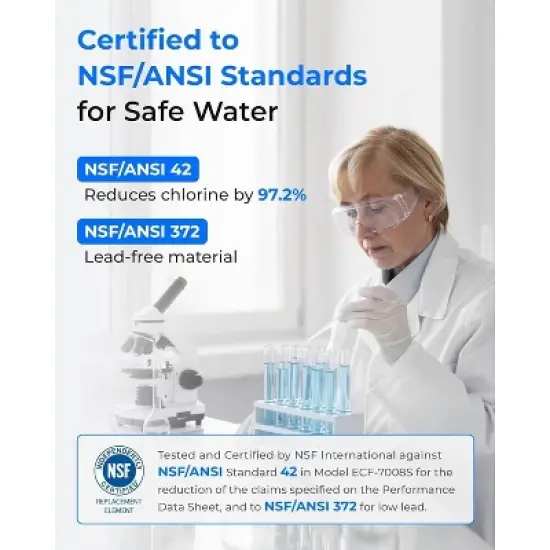 Waterdrop 8pk NSF Certified Water Filter Replacement for All PUR Faucet Water Filter image {2}