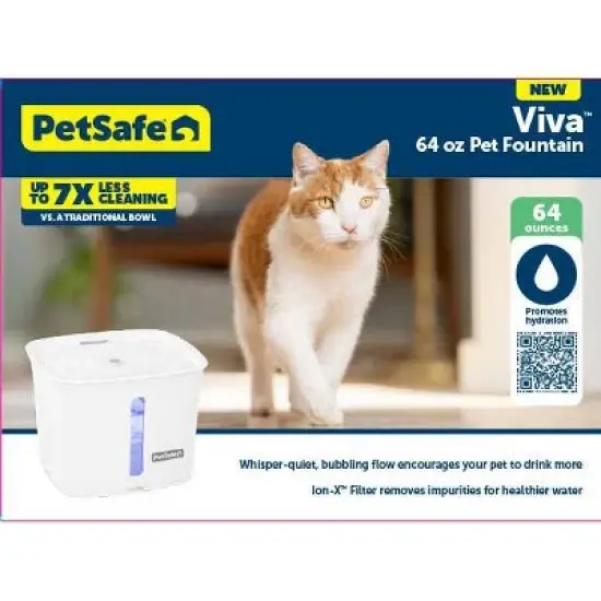 PetSafe 64oz Viva Plastic Dog and Cat Automated Fountain image {1}