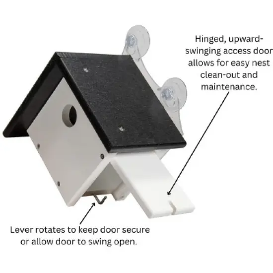 JCS Wildlife Recycled Poly Lumber Window-Mount Wren House image {5}