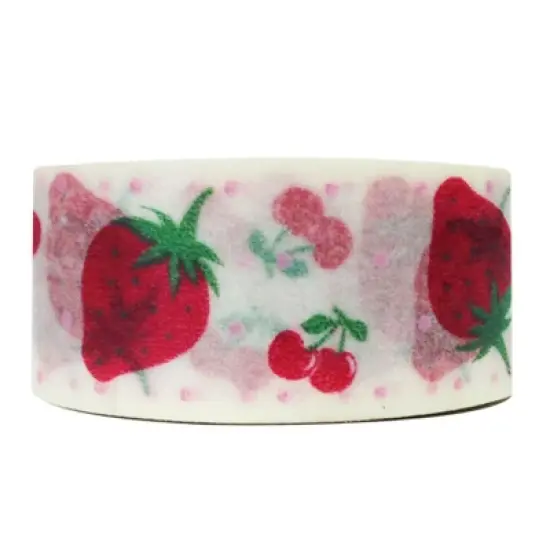 Wrapables Floral & Nature Washi Masking Tape, Strawberries & Cherries image {2}