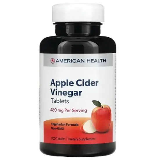 American Health Apple Cider Vinegar 200 Tabs image {2}