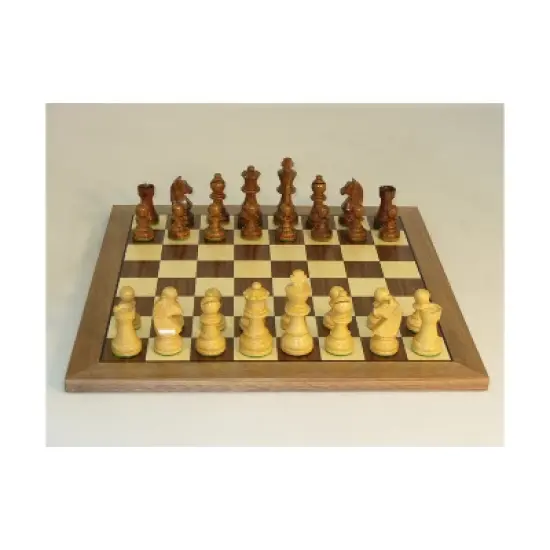 3" German Sheesham Chessmen Board Game image {1}