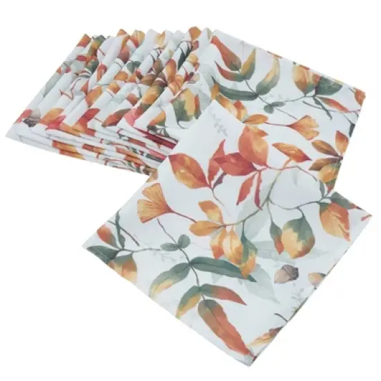 Saro Lifestyle Fall Leaf Napkin, 20" Square, Multi (Set of 4) image {3}