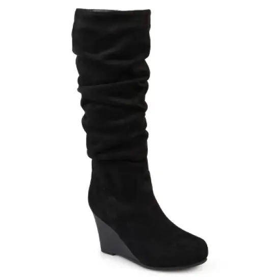 Journee Collection Womens Haze Wide Calf Wedge Knee High Boots image {9}