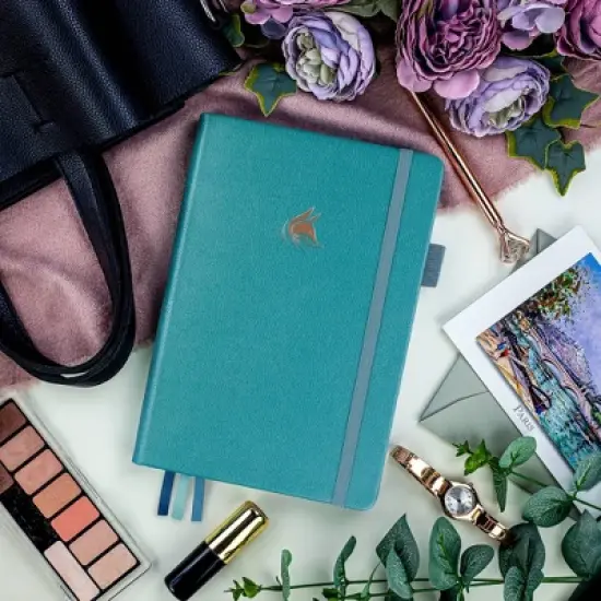 Undated Premium Planner Weekly/Monthly 8"x5.5" Aquamarine- Clever Fox image {3}