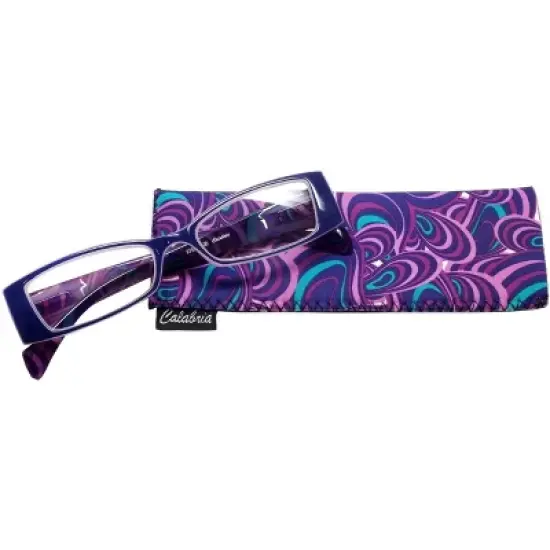 Calabria Victoria Spring Hinge Designer Reading Glasses&Match Case Purple +1.50 image {4}