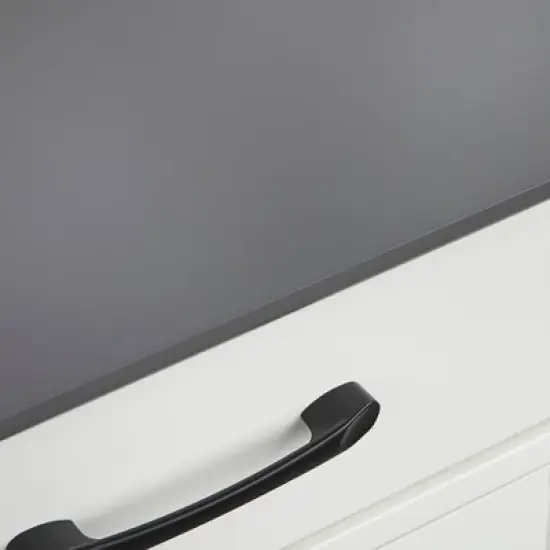 Dalton 2 Door Buffet Cabinet White/Charcoal Gray - Buylateral image {6}