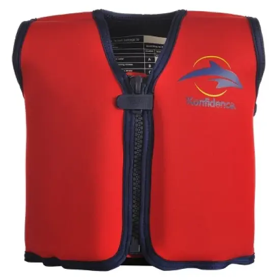 Konfidence Learn to Swim Buoyancy Jacket in Red Yellow image {6}