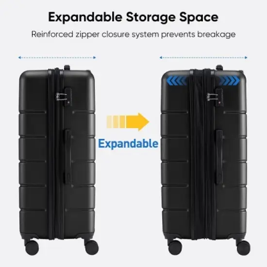 JIONJOY 28-Inch ABS Suitcase Hard Shell Luggage with Universal Wheel image {5}