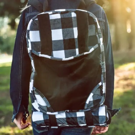 The Queen;'sTreasures 18" Doll Carrier and Sleeping Bag, Black & White image {2}