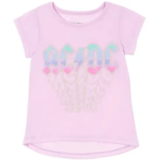 AC/DC Girls T-Shirt and French Terry Shorts Outfit Set Toddler  image {1}