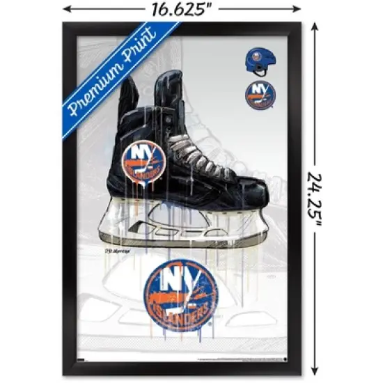 Trends International NHL New York Islanders - Drip Skate 21 Framed Wall Poster Prints image {2}