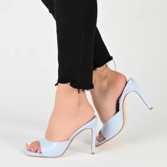 Journee Collection Womens Marlowe Tru Comfort Foam Open Toe High Stiletto Pumps Mocha 11 image {8}