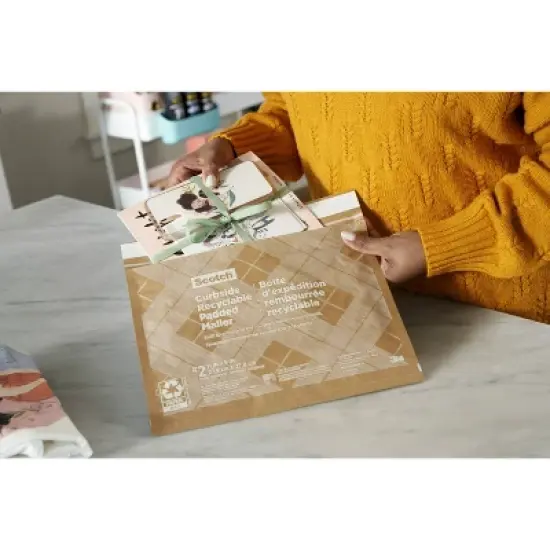 Scotch Curbside Recyclable Mailer Size 4 Brown: Self-Adhesive Shipping Envelopes, 13.5" x 9.5", Paper Material image {14}