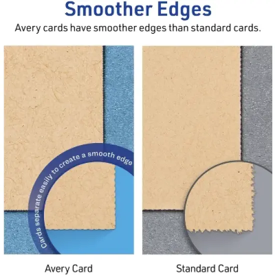 Avery Printable Oval Flat Cards, Sure Feed Technology, 4" x 6", Matte Kraft Brown Cardstock, Print-to-The-Edge, Laser/Inkjet Printable, 100 Total image {7}