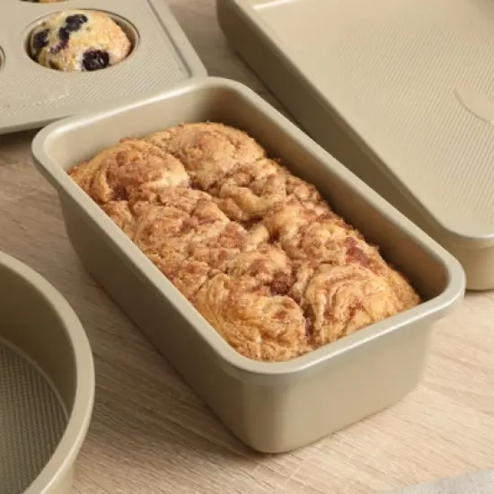 Oster Verlice 5 Piece Carbon Steel Baking Pans Bakeware Set W/ Premium PFA Free Nonstick - Champagne Gold image {13}