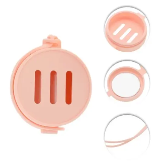 Unique Bargains Portable Flip Cover with Mirror Makeup Sponge Holder 1 Pc image {2}