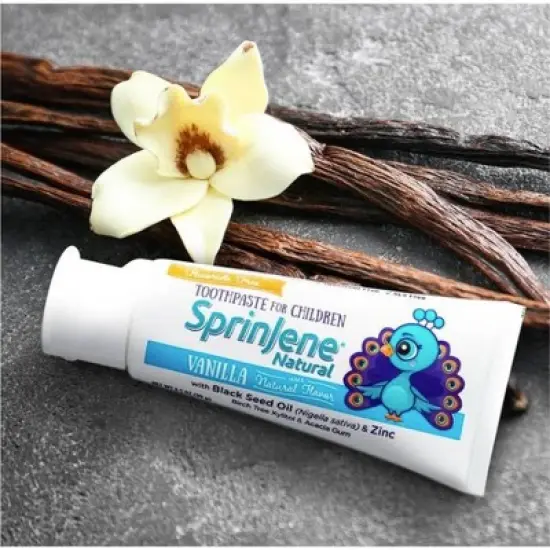 SprinJene Natural Kids Fluoride Free Toothpaste - Vanilla - 3.5oz image {2}
