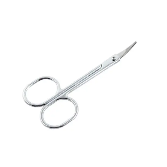 Unique Bargains Trimming Eyebrow Hair Curved Edge Scissors Silver Tone 2" x 2" 2 Pcs image {5}
