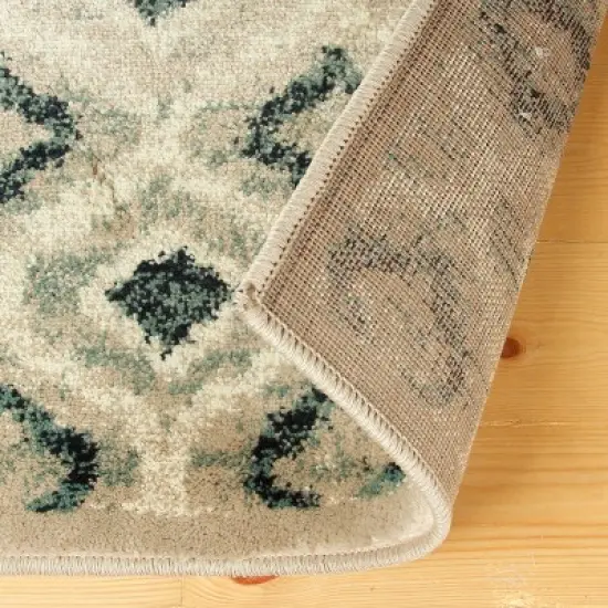 Vintage Rustic Floral Damask Indoor Area Rug or Runner by Blue Nile Mills image {2}