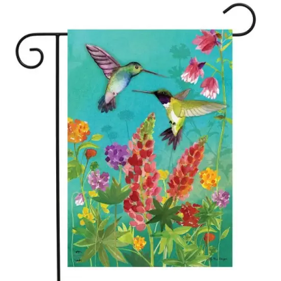 Briarwood Lane Garden Flag 18x12.5 For Outdoor Hummingbird Greeting Spring Garden Flag Flag For Spring Garden Flag Flags For Outside image {1}