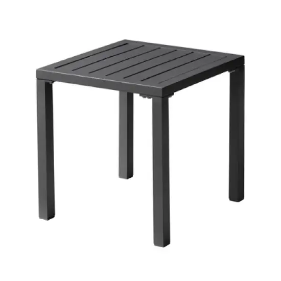 Crestlive Products Aluminum Outdoor Side Table Pool Lounge Chair Side Table Weather Resistant Small Square Coffee End Table image {3}
