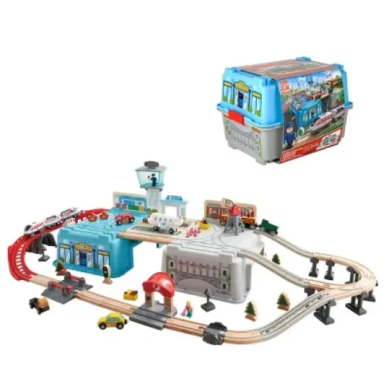 HAPE Super Cityscape Transport Bucket Train Set - 80 PCS image {4}