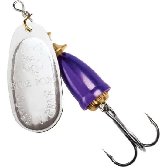 Blue Fox Classic Vibrax 6 Fishing Lure - Silver/Chrome/Purple image {1}