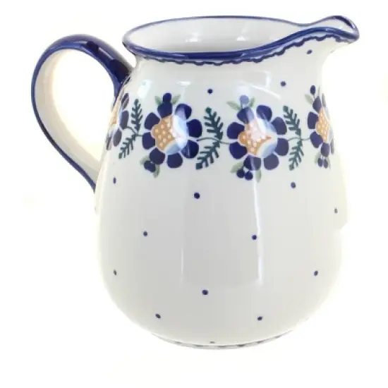 Blue Rose Polish Pottery D039 Manufaktura Pitcher image {9}