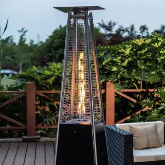 Garden Comfort 40000 BTU Portable Outdoor Flame Patio Heater Hammered Black image {5}