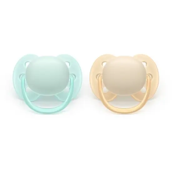 Philips Avent Ultra Soft Pacifiers 0-6m - Sand/Pale Mint - 2pk image {2}