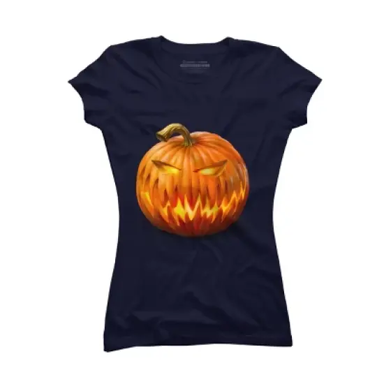 Junior's Design By Humans Jack O'Lantern By Ldarro T-Shirt image {5}