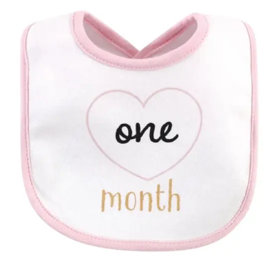 Hudson Baby Infant Girl Cotton Bibs 13pk, Hello World, One Size image {1}