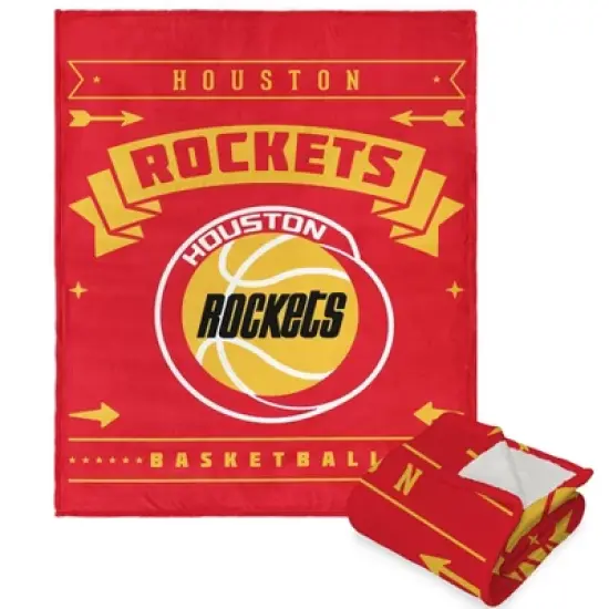 NBA Houston Rockets Hardwood Classics Silk Touch Faux Shearling Throw Blanket image {5}