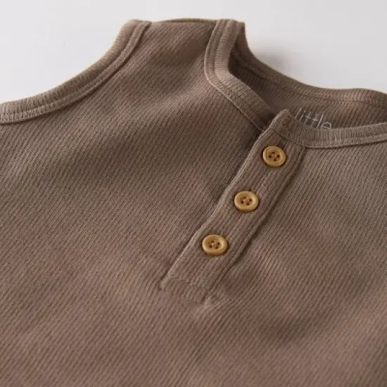 Little Planet by Carter&rsquo;s Organic Baby 2pc Happy Otter Top and Bottom Set - Brown Newborn image {2}