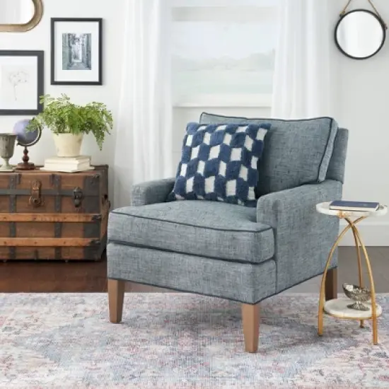 18"x18" Tufted Diag Checkers Square Throw Pillow - Nicole Curtis image {4}