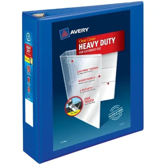 Avery Heavy-Duty View 3 Ring Binder, 2" One Touch EZD Rings, 1 Pacific Blue Binder (79778) image {7}