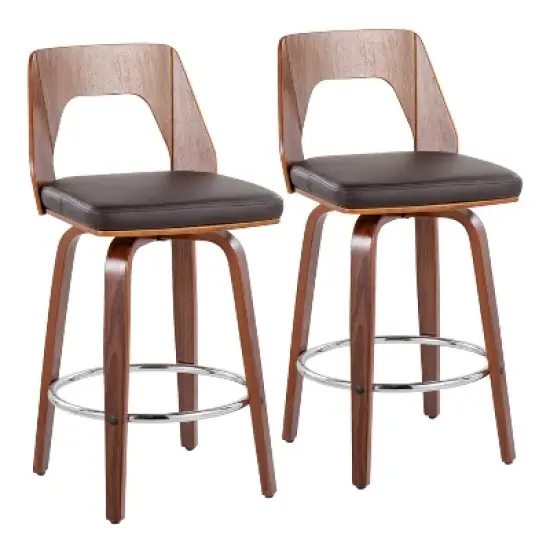Set of 2 Trilogy Upholstered Counter Height Barstools - Lumisource image {8}