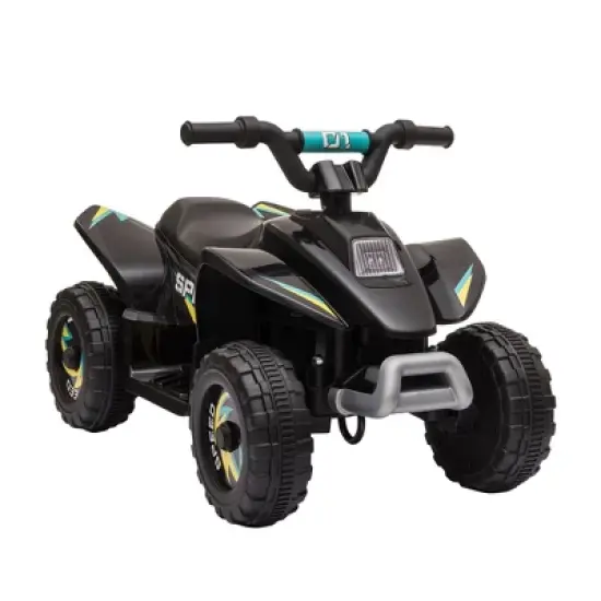 Aosom 6V Kids ATV Ride on 4-Wheeler Car Electric Quad Toy Battery Powered Vehicle with Forward/ Reverse Switch for 3-5 Years Old Toddlers Black image {7}