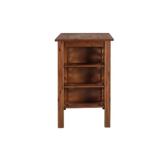 3pc Rectangular Brittany Bar Height Dining Set Wire Brushed Finish Chestnut - Boraam image {4}