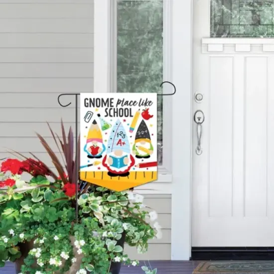 Big Dot of Happiness School Gnomes - Outdoor Home Decorations - Double-Sided Teacher and Classroom Garden Flag - 12 x 15.25 inches image {5}