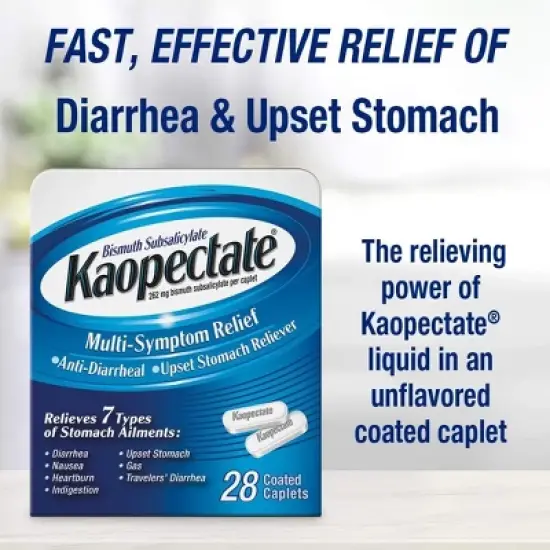 Kaopectate Diarrhea & Upset Stomach Caplets, 28 Ct image {2}